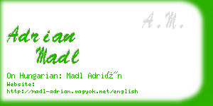 adrian madl business card